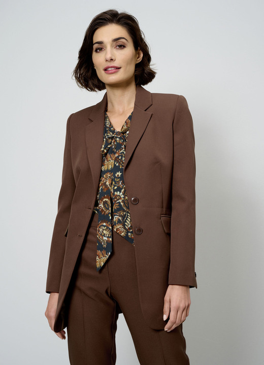 Blazer & Anzüge - Blazer mit Reverskragen Ansicht 2 Blazer & Anzüge - Blazer mit Reverskragen, in Größe 038 bis 048, in Farbe SCHOKOBRAUN Ansicht 2