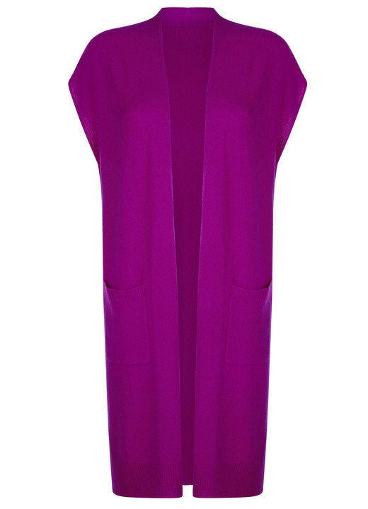 Pullover & Strickmode - Long-Strickweste aus Kaschmir, in Größe 038 bis 052, in Farbe ZYKLAM Ansicht 2