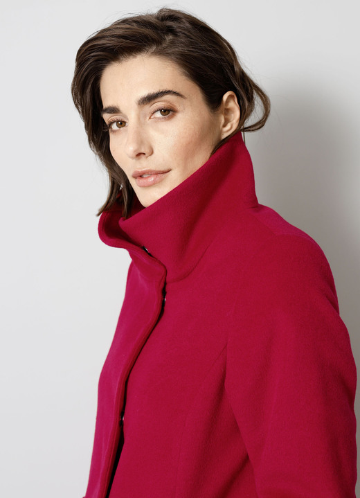 Jacken & Mäntel - Wolljacke mit verdeckter Druckerleiste, in Größe 038 bis 052, in Farbe ROT Ansicht 3