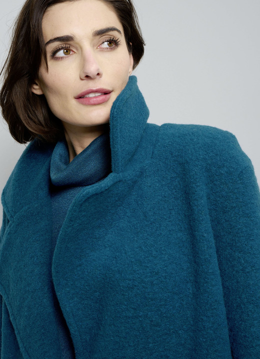 Jacken & Mäntel - Wollmantel in 2-reihiger Optik, in Größe 020 bis 052, in Farbe PETROL Ansicht 4