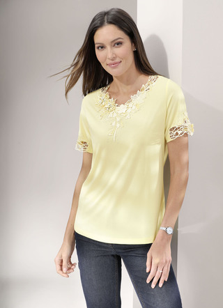 Shirt mit floraler Spitze in 5 Farben