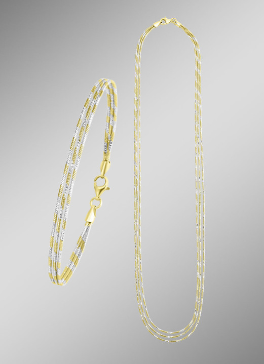 Armbänder - Edles Schmuck-Set in Bicolor, 2-teilig, in Farbe  Ansicht 1