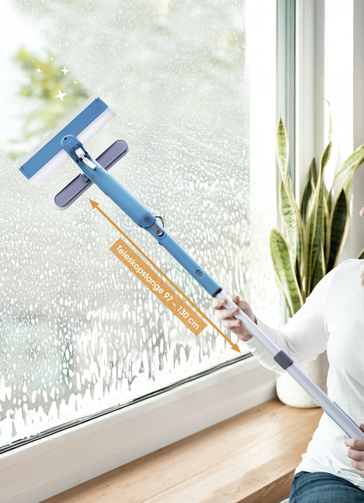 Haushalt - Fensterreinigungssystem von Livington, in Farbe WEISS-BLAU Ansicht 1