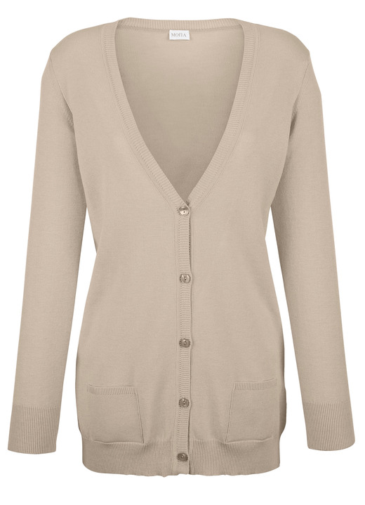 Damenmode - Strickjacke mit Modal  Ansicht 2 Damenmode - Strickjacke mit Modal , in Größe 038 bis 052, in Farbe SAND Ansicht 2
