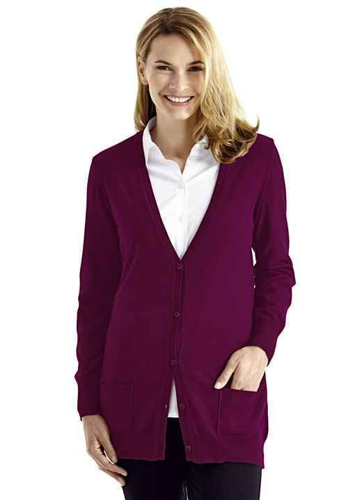 Basics - Strickjacke mit Modal  Ansicht 14 Basics - Strickjacke mit Modal , in Größe 038 bis 052, in Farbe GRAU Ansicht 14