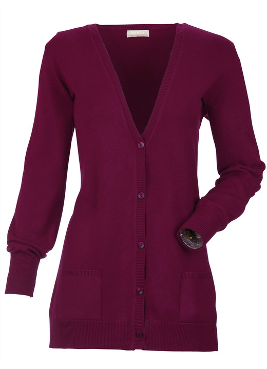 Basics - Strickjacke mit Modal , in Größe 038 bis 052, in Farbe BLAU Ansicht 14