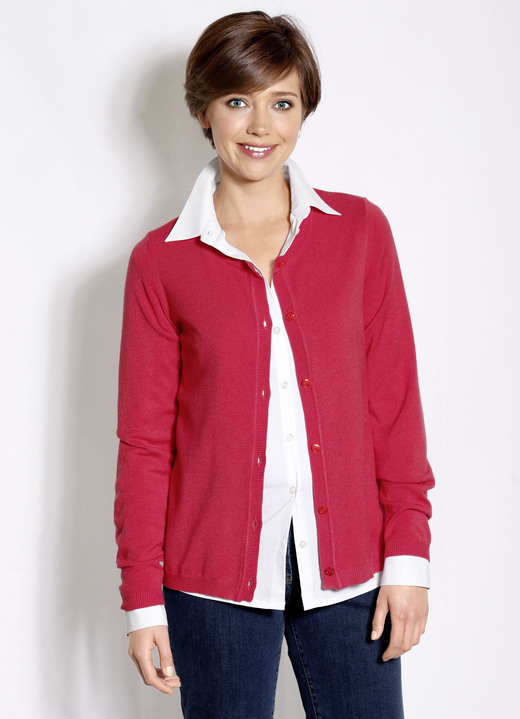 Basics - Strickjacke mit Modal , in Größe 038 bis 052, in Farbe TÜRKIS Ansicht 13