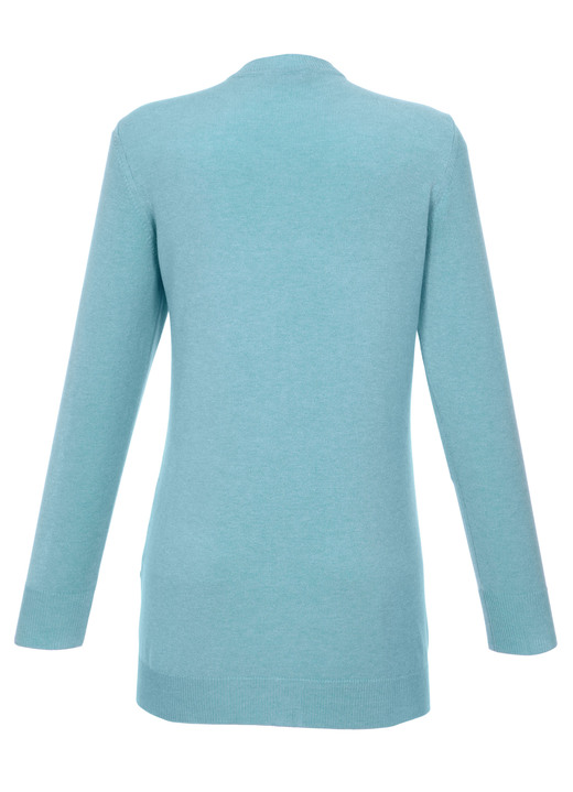 Basics - Strickjacke mit Modal , in Größe 038 bis 052, in Farbe TÜRKIS Ansicht 3