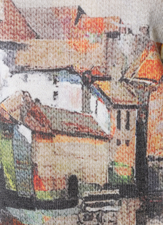 - Pullover in Feinstrick, in Größe 038 bis 052, in Farbe NATUR-CAMEL-BLAU Ansicht 2