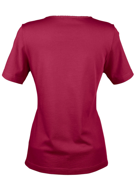 Shirts - Shirt mit hohem Tragekomfort in 7 Farben Ansicht 3 Shirts - Shirt mit hohem Tragekomfort in 7 Farben, in Größe 040 bis 052, in Farbe ROT Ansicht 3