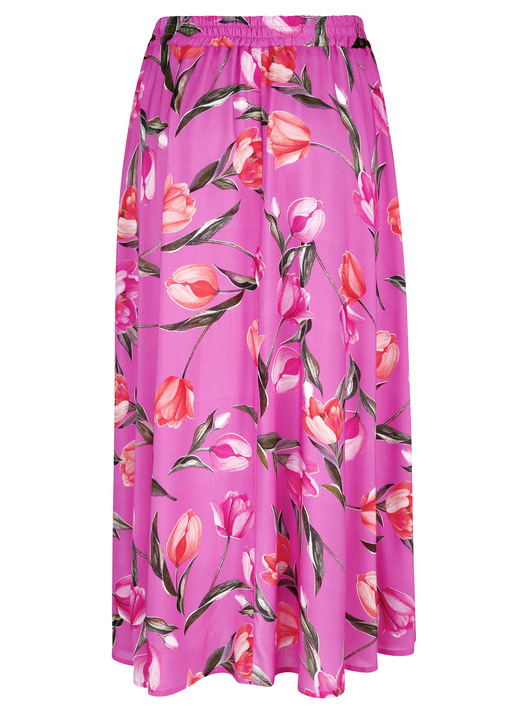 Röcke - Rock mit floraler Dessinierung, in Größe 020 bis 046, in Farbe PINK-GRÜN Ansicht 3