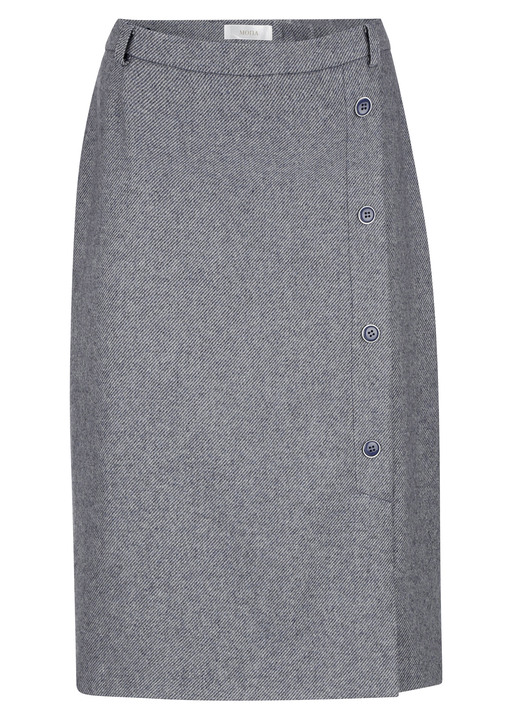 Röcke - Rock in gerader Schnittführung, in Größe 020 bis 052, in Farbe MARINE-ECRU Ansicht 2