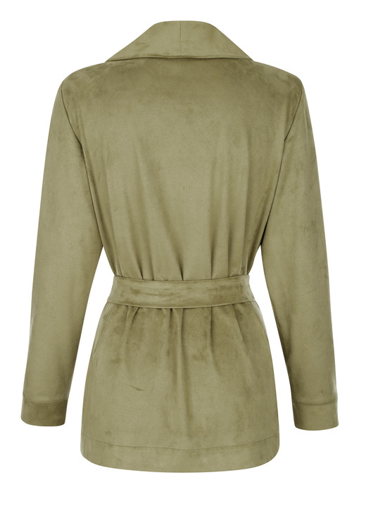 Blazer - Longblazer mit Schalkragen, in Größe 038 bis 052, in Farbe OLIV Ansicht 4