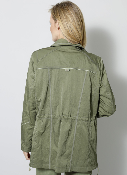 Kurz - Jacke mit Reißverschlusstaschen Ansicht 3 Kurz - Jacke mit Reißverschlusstaschen, in Größe 038 bis 052, in Farbe KHAKI Ansicht 3