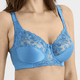 Bügel-BH - Miss Mary Bügel-BH mit floraler Tüllstickereispitze im Vorderteil, in Größe 075 bis 110, in Cup F, in Farbe WEISS – Farbe TÜRKIS – Ansicht 1