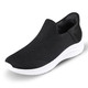 Slipper & Schnürschuhe - Komfort-Sliding Sneaker mit Stretch-Fit Passform, in Größe 037 bis 044, in Farbe WEISS – Farbe SCHWARZ – Ansicht 1