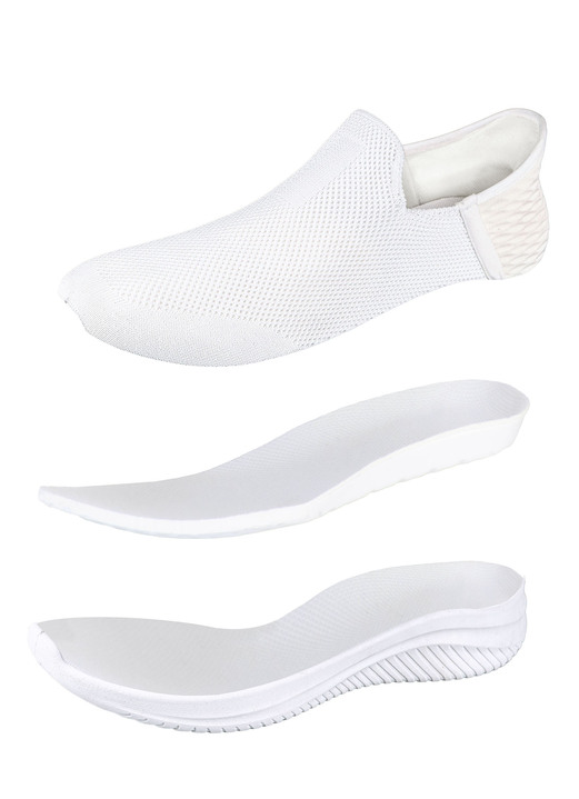 Slipper & Schnürschuhe - Komfort-Sliding Sneaker mit Stretch-Fit Passform, in Größe 037 bis 044, in Farbe SCHWARZ Ansicht 6