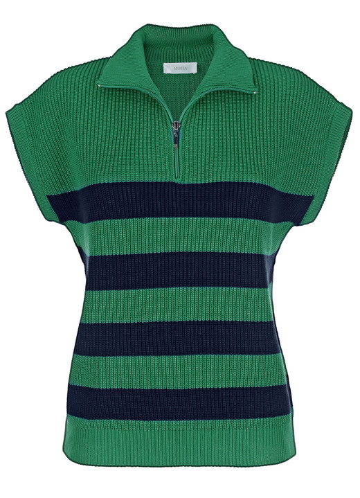 Pullunder - Pullunder in Perlfang, in Größe 038 bis 052, in Farbe JADEGRÜN-MARINE Ansicht 3