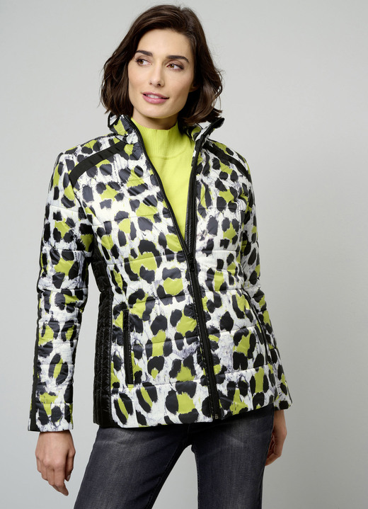 SALE % - Jacke mit Reißverschlussleiste, in Größe 038 bis 052, in Farbe WEISS-SCHWARZ-GELB Ansicht 1