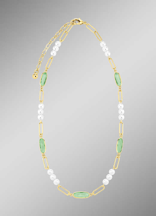 Schmucksets - Schmuckset, 3-teilig, aus Messing mit Kristallsteinen, in Farbe  Ansicht 2