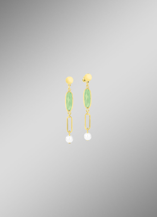 Schmucksets - Schmuckset, 3-teilig, aus Messing mit Kristallsteinen, in Farbe  Ansicht 3