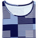 Kurzarm - Shirt mit Rundhalsausschnitt in 3 Farben – Farbe MARINE-BLEU-WEISS Kurzarm - Shirt mit Rundhalsausschnitt in 3 Farben, in Größe 036 bis 052, in Farbe MARINE-BLEU-WEISS