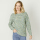 Langarm - Pullover in Garnmix – Farbe HELLGRÜN-GELB-MULTICOLOR – Ansicht 2 Langarm - Pullover in Garnmix, in Größe 038 bis 052, in Farbe HELLGRÜN-GELB-MULTICOLOR – Farbe HELLGRÜN-GELB-MULTICOLOR – Ansicht 2