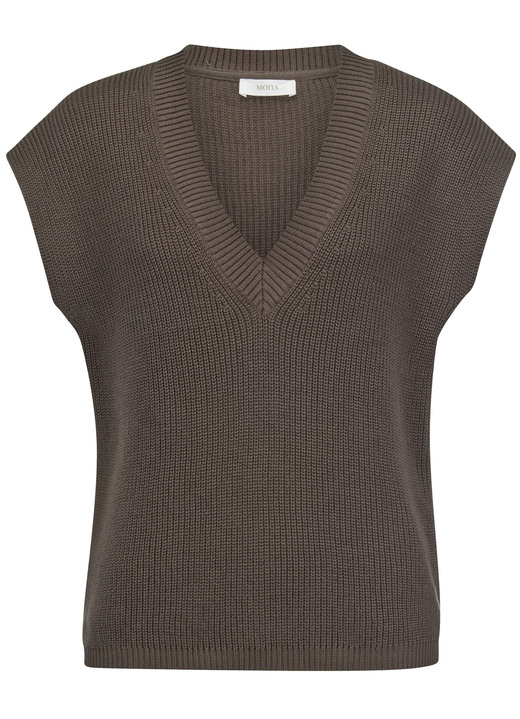 Pullunder - Pullunder mit überschnittener Schulter Ansicht 3 Pullunder - Pullunder mit überschnittener Schulter, in Größe 038 bis 052, in Farbe TAUPE Ansicht 3