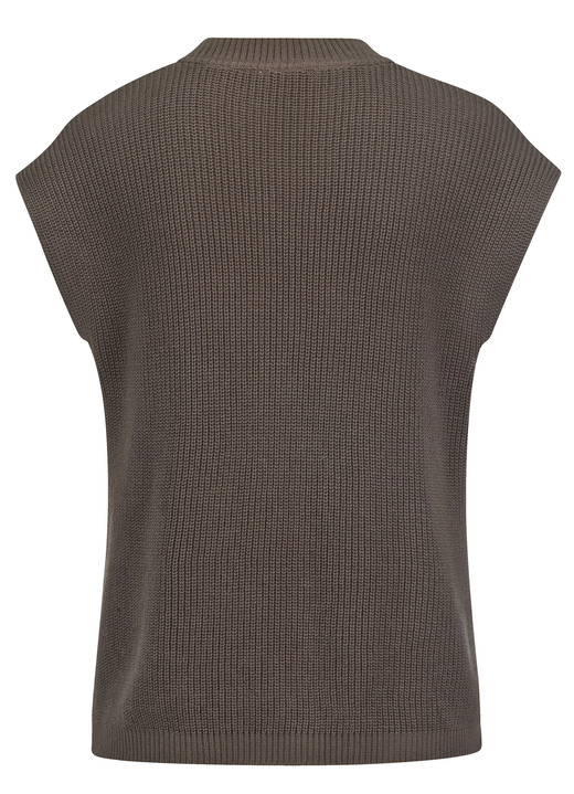 Pullunder - Pullunder mit überschnittener Schulter Ansicht 4 Pullunder - Pullunder mit überschnittener Schulter, in Größe 038 bis 052, in Farbe TAUPE Ansicht 4