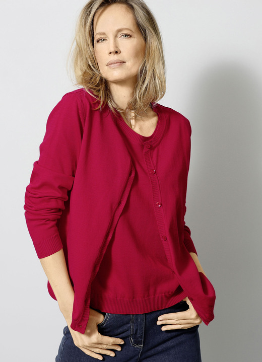 Basics - Strickjacke aus reiner Baumwolle Ansicht 4 Basics - Strickjacke aus reiner Baumwolle, in Größe 038 bis 052, in Farbe ROYALBLAU Ansicht 4