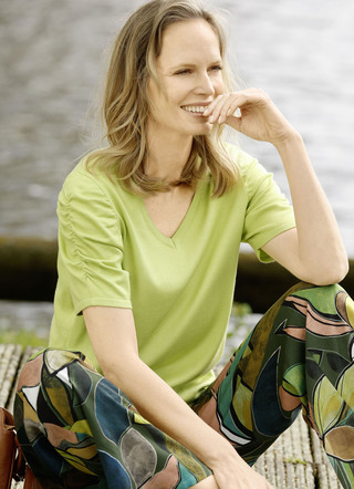 Pullover mit Raffung an den Ärmeln