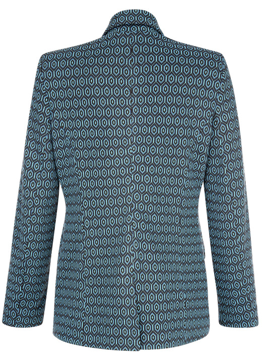 Blazer - Blazer mit interessantem Dessin, in Größe 020 bis 052, in Farbe PETROL-SCHWARZ Ansicht 3