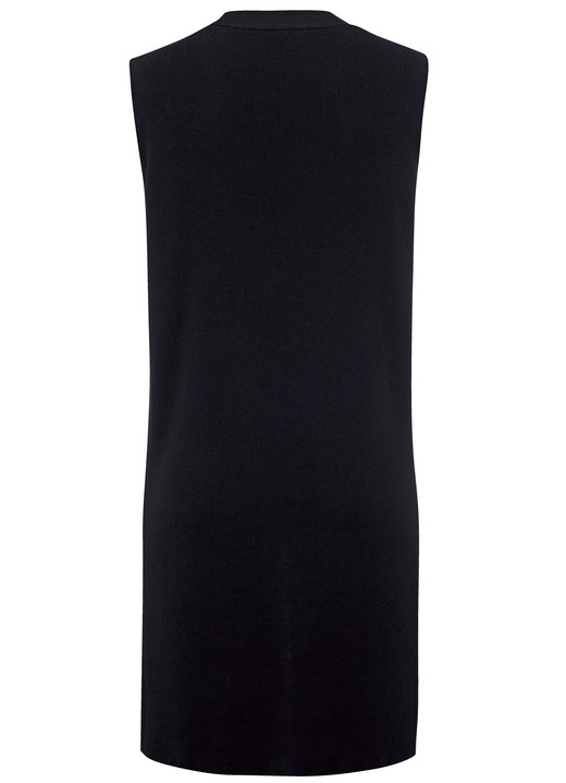 Basics - Strickweste mit dekorativem Verschluss, in Größe 038 bis 052, in Farbe GRAU MELIERT Ansicht 8