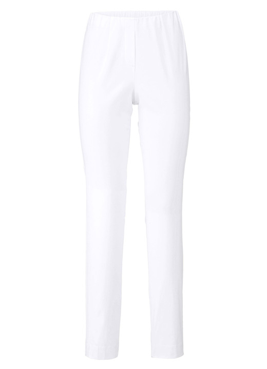 Damenmode - Schicke Hose in bequemer Schlupfform, in Größe 019 bis 052, in Farbe WEISS Ansicht 1