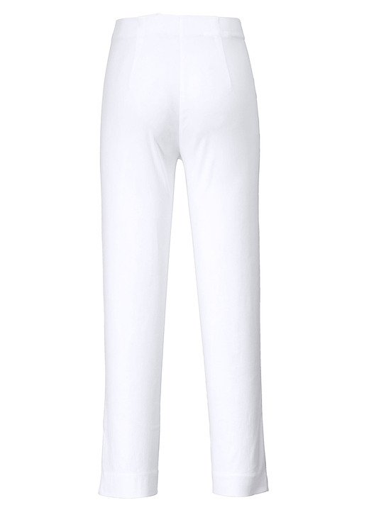 Hosen mit Knopf- und Reißverschluss - Hose in Knöchellänge , in Größe 019 bis 052, in Farbe WEISS Ansicht 2