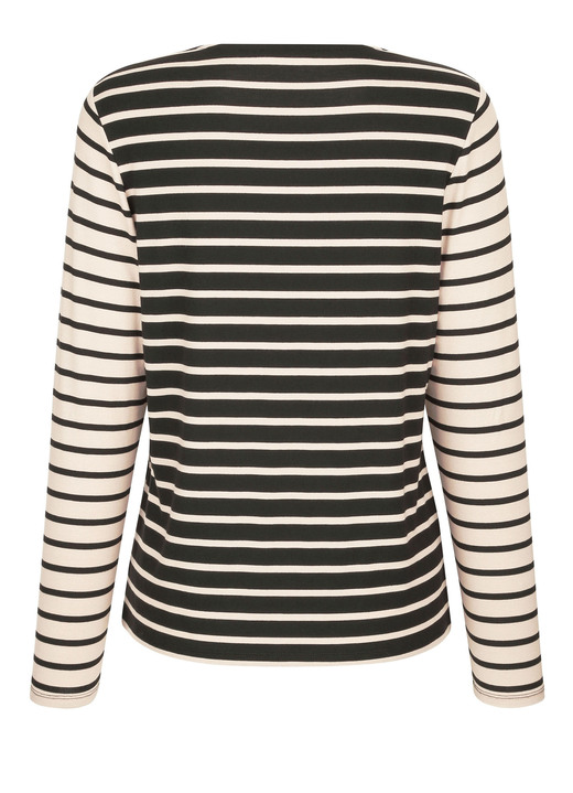 Shirts - Ringelshirt, in Größe 038 bis 052, in Farbe SAND-SCHWARZ Ansicht 3