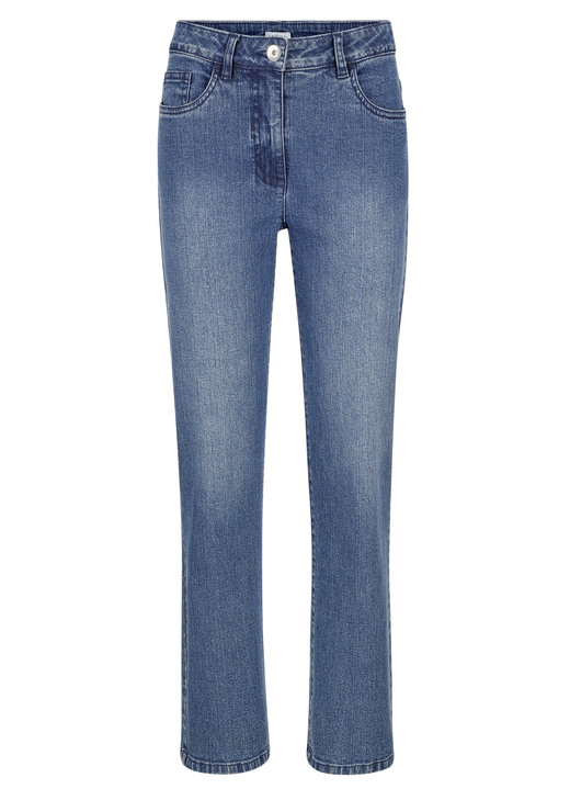 Hosen - Jeans in 5-Pocket-Form, in Größe 019 bis 052, in Farbe BLAU Ansicht 1