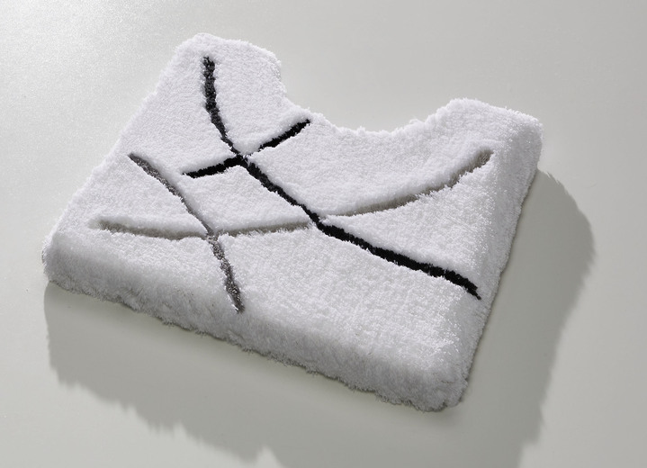 Badgarnituren - Badgarnitur in barfußweicher Qualität, in Größe 100 (Vorleger halbrund, 50/ 80 cm) bis 112 (WC-Deckelbezug, 47/ 50 cm), in Farbe TAUPE Ansicht 3