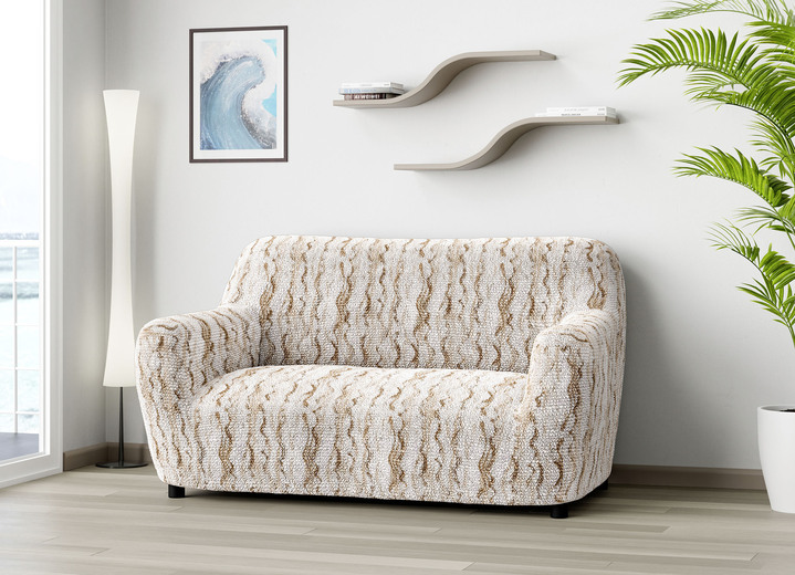 Wohnaccessoires - Stretchbezüge, in Größe 101 (Sesselbezug) bis 106 (Stuhlbezug), in Farbe BEIGE Ansicht 1