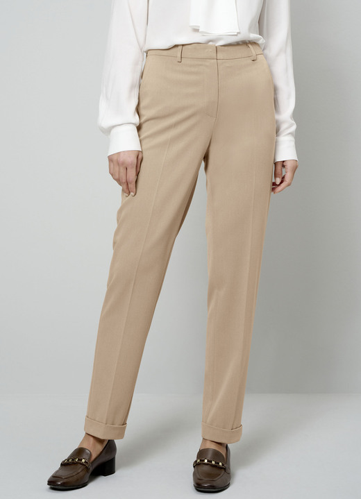 Hosen - Hose mit fixierten Aufschlägen Ansicht 3 Hosen - Hose mit fixierten Aufschlägen, in Größe 019 bis 052, in Farbe CAMEL Ansicht 3