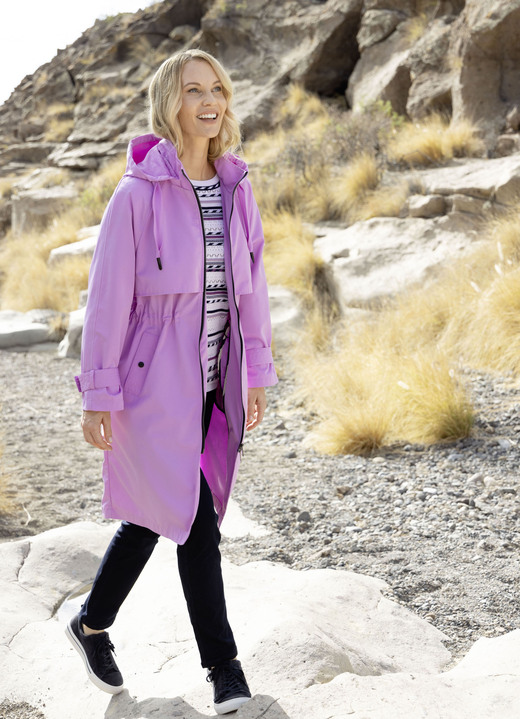 Lang - Mantel mit abnehmbarer Kapuze Ansicht 4 Lang - Mantel mit abnehmbarer Kapuze, in Größe 034 bis 052, in Farbe KROKUS Ansicht 4