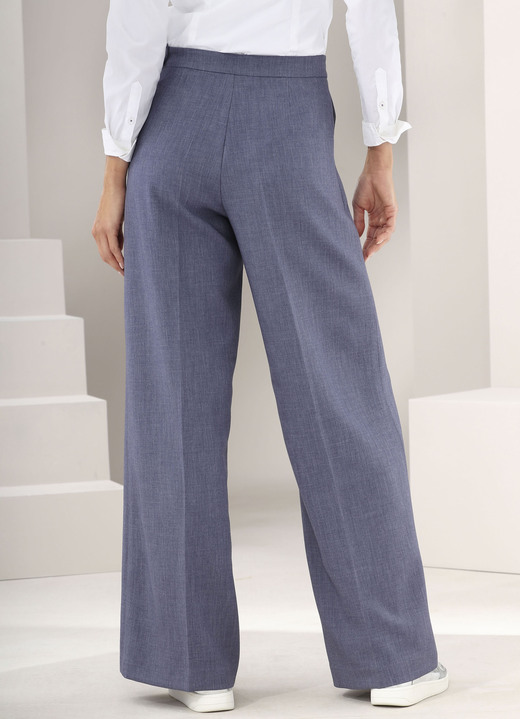 Hosen mit Knopf- und Reißverschluss - Hose in modischer Weite, in Größe 018 bis 050, in Farbe MARINE MELIERT Ansicht 2