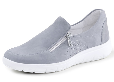 ELENA EDEN Slipper aus hochwertigem Veloursleder mit Zier-Perforation