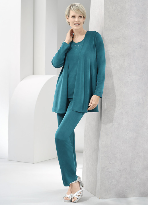 Langarm - Hinreißendes Twin-Set, in Größe 038 bis 056, in Farbe ROYALBLAU Ansicht 20