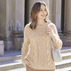Basics - Pullover mit Alpaka, in Größe L(44/46) bis XL(48/50), in Farbe BEIGE MELIERT – Farbe BEIGE MELIERT – Ansicht 4