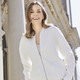 Blazer - Blouson mit Rippenstrickbündchen – Farbe NATURWEISS – Ansicht 2 Blazer - Blouson mit Rippenstrickbündchen, in Größe 036 bis 052, in Farbe NATURWEISS – Farbe NATURWEISS – Ansicht 2