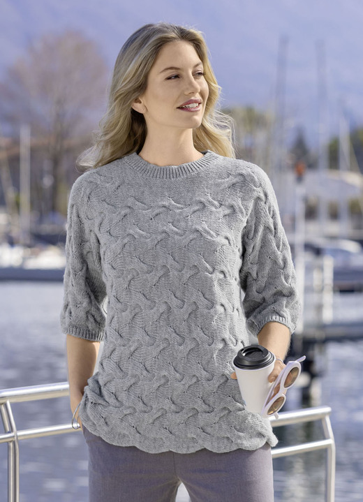 Basics - Pullover mit Alpaka, in Größe L(44/46) bis XXL(52/54), in Farbe ROSENHOLZ MELIERT Ansicht 3