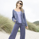 Basics - Strickjacke mit Paillettengarn – Farbe JEANSBLAU MELIERT – Ansicht 6 Basics - Strickjacke mit Paillettengarn, in Größe 036 bis 052, in Farbe JEANSBLAU MELIERT – Farbe JEANSBLAU MELIERT – Ansicht 6