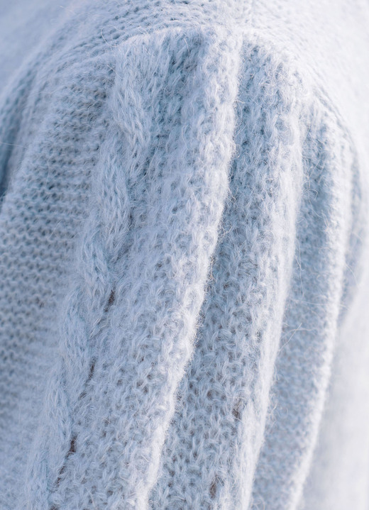 Basics - Pullover mit Alpaka, in Größe 036 bis 050, in Farbe BLEU MELIERT Ansicht 6
