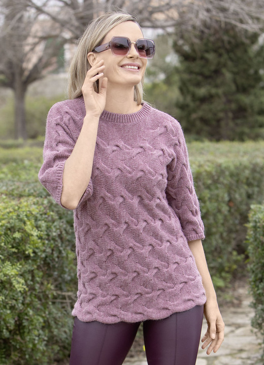 Basics - Pullover mit Alpaka, in Größe L(44/46) bis XXL(52/54), in Farbe ROSENHOLZ MELIERT Ansicht 1